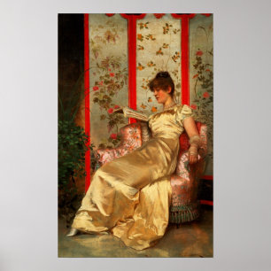 Lady Reading Poster