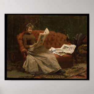 Lady Reading Poster