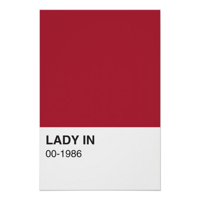 Lady Red Colour Song - Full Width Poster (Front)