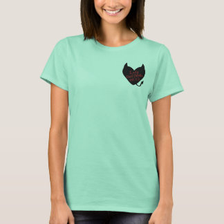 Lady Red Devil Football Shirt with Black Heart