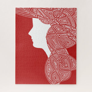 Lady Red Jigsaw Puzzle