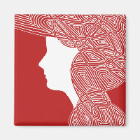 Lady Red Magnet
