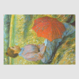 Lady Resting in a Green Meadow Tissue Paper