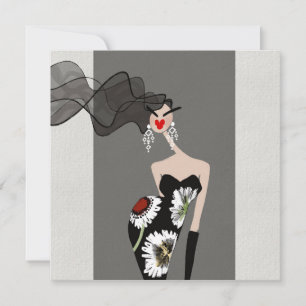 Lady Roma Valentina Elegant Fashion Art Card