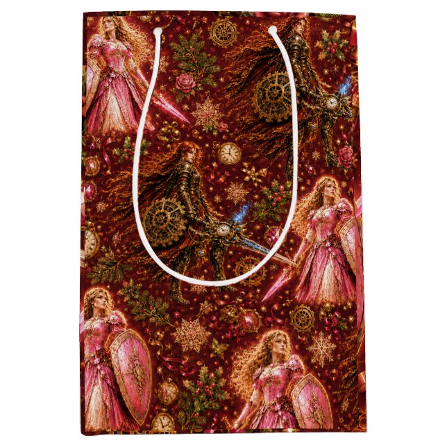 Lady Rosaline & The Clocktower Princess Christmas  Medium Gift Bag (Front)