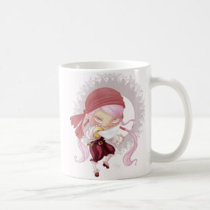 Lady rose pirate girl coffee mug