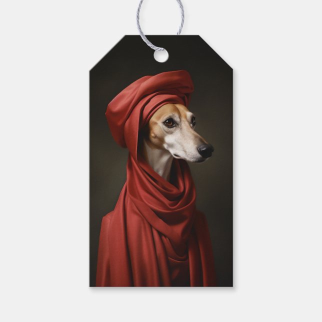 Lady Saluki Dog Gift Tags (Front)
