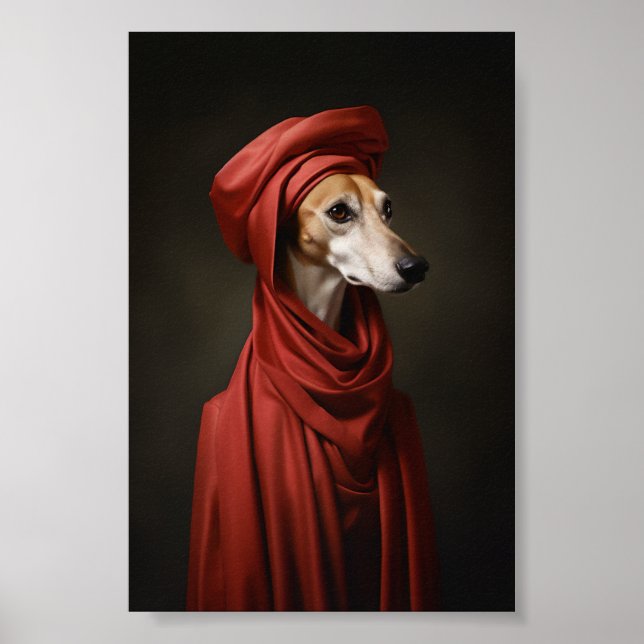Lady Saluki Dog Poster (Front)