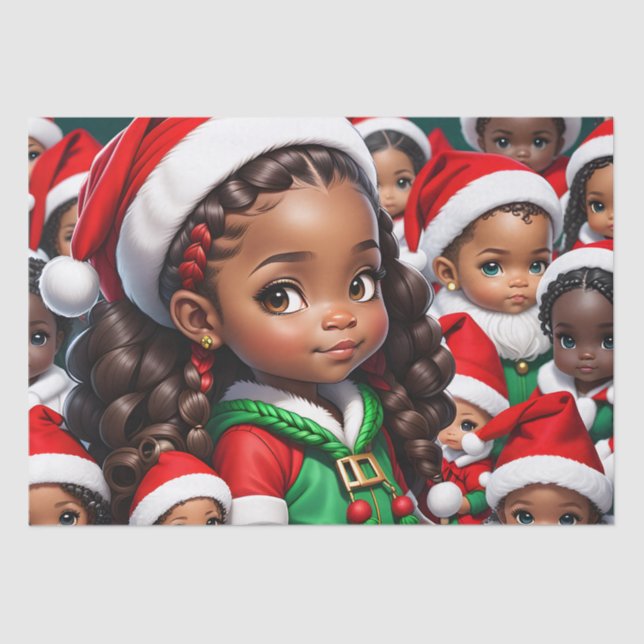 Lady Santa Tissue Paper (Front)