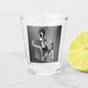 Lady Saxophonist - Jazz-Inspired Shot Glass 