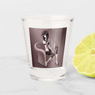 Lady Saxophonist - Jazz-Inspired Shot Glass