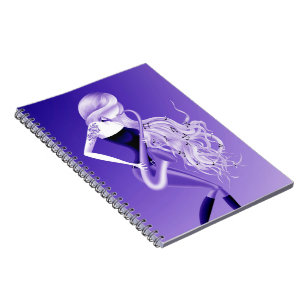 Lady Saxophonist Musician Bluebell Notebook