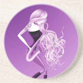 Lady Saxophonist Musician  Coaster