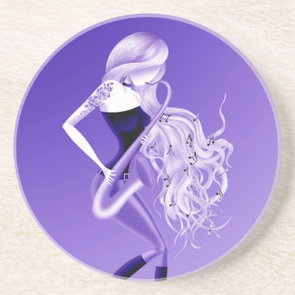 Lady Saxophonist Musician  Coaster