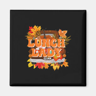 Lady School Cafeteria Worker Truck Team Matching C Magnet