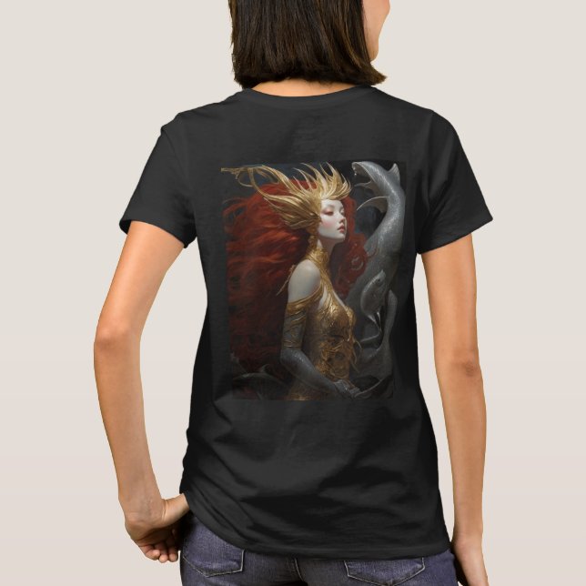 Lady Sea by Juan Cabana T-Shirt (Back)