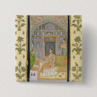Lady seated in a Pavilion with attendants, from th