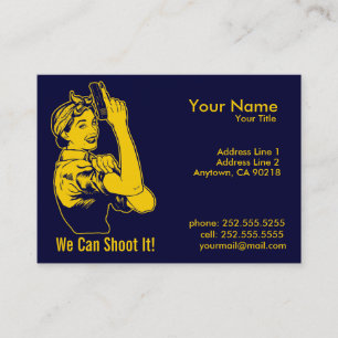 Lady Shooter  Business Cards