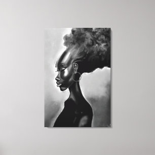 Lady Shy Pretty African Woman Canvas Print
