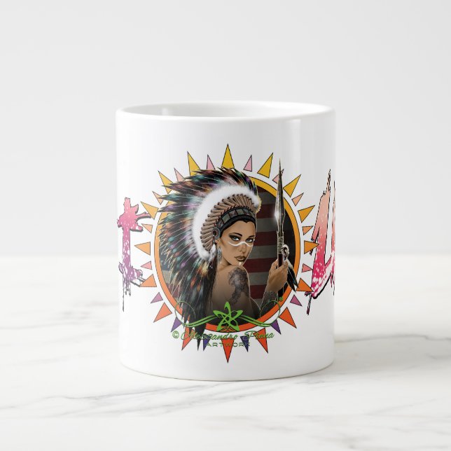 Lady Sioux Large Coffee Mug (Front)