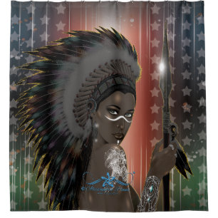 Lady Sioux Shower Curtain