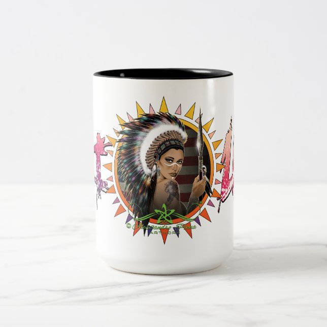 Lady Sioux Two-Tone Coffee Mug (Center)