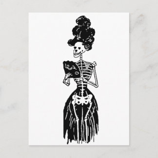 Lady Skeleton Postcard
