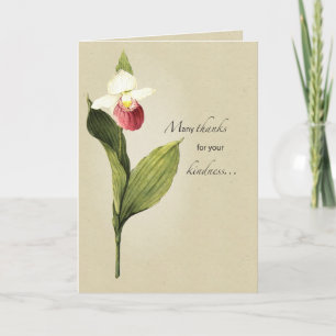 Lady Slipper Kindness Thank You Card