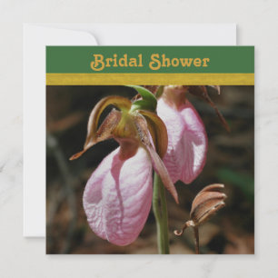 Lady Slipper Orchid Bridal Shower Invitation