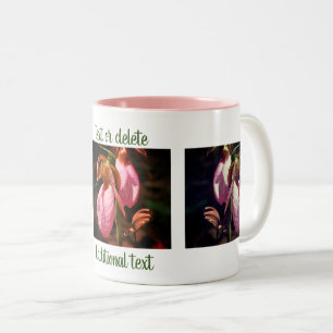 Lady Slipper Pair Flower Photography Personalised Two-Tone Coffee Mug