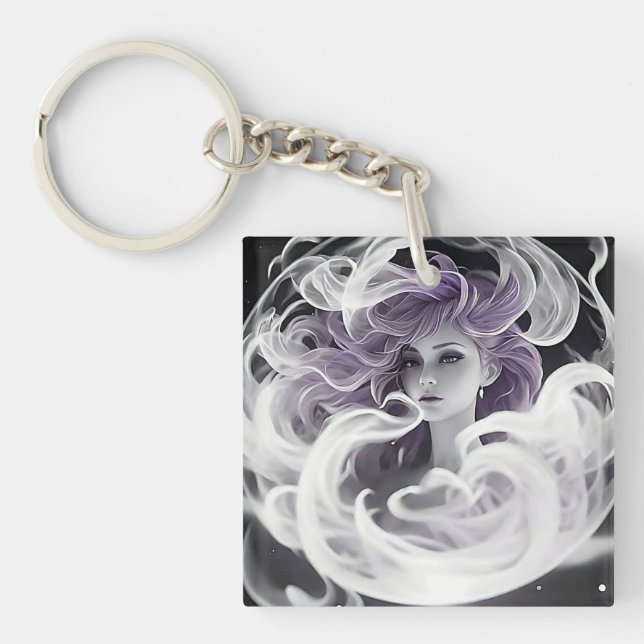 Lady Smoke  Key Ring (Front)