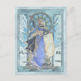 Lady Snowflake Postcard
