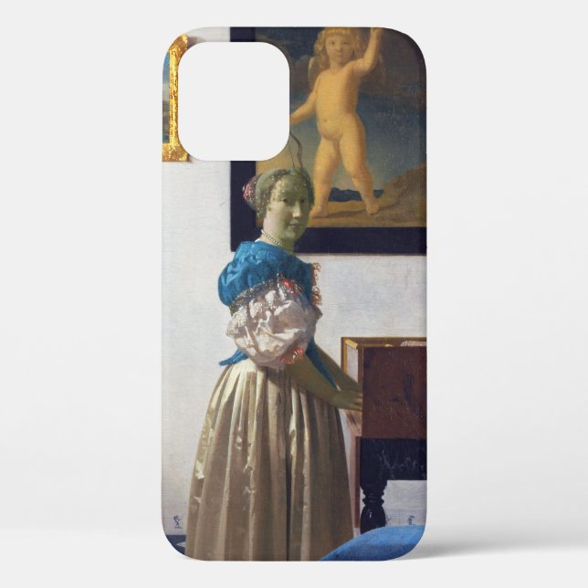 Lady Standing at a Virginal, Johannes Vermeer Case-Mate iPhone Case (Back)
