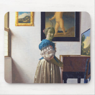 Lady Standing at a Virginal, Johannes Vermeer Mouse Mat