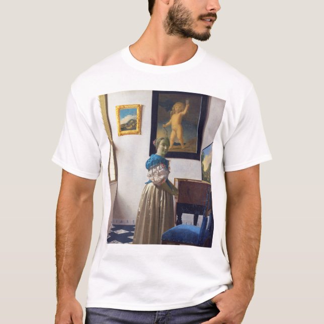 Lady Standing at a Virginal, Johannes Vermeer T-Shirt (Front)