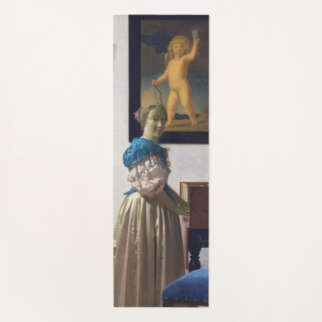 Lady Standing at a Virginal, Johannes Vermeer Yoga Mat (Front)