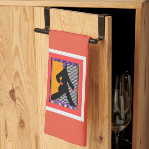 Lady Strolling  Tea Towel