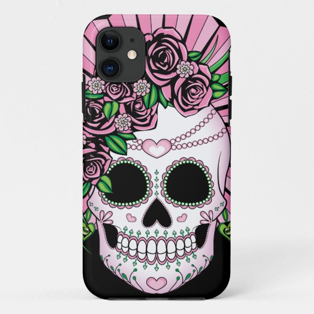 Lady Sugar Skull Case-Mate iPhone Case (Back)