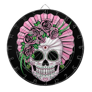Lady Sugar Skull Dartboard