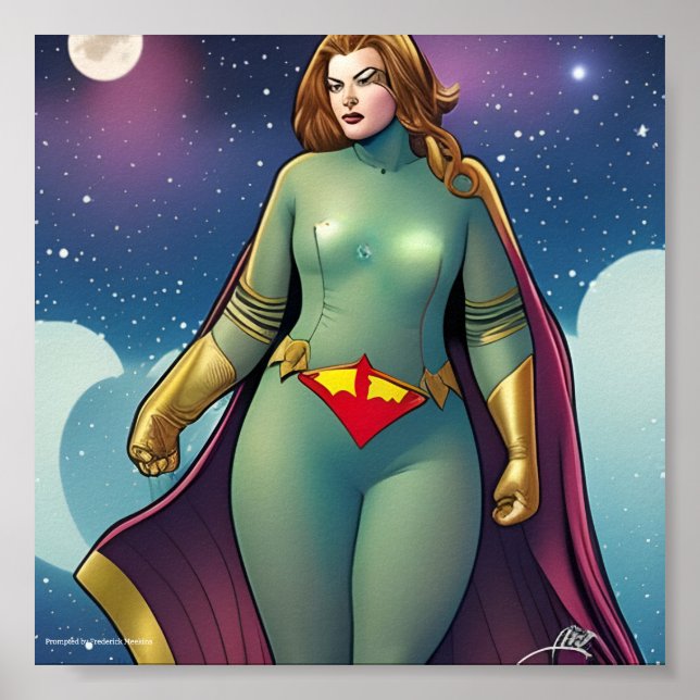 Lady Superhero Poster (Front)