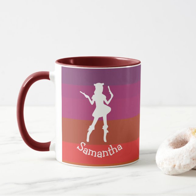 lady swashbuckler  Pirate Party  Mug (With Donut)