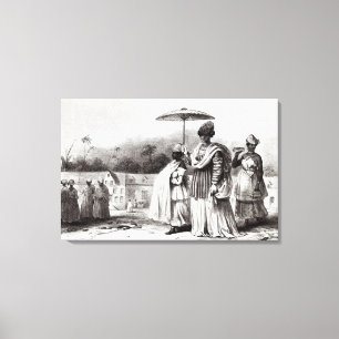 Lady taking child to Baptism Canvas Print