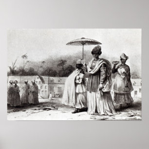 Lady taking child to Baptism Poster