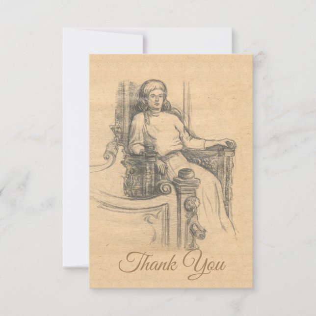 Lady Thank You Card (Front)