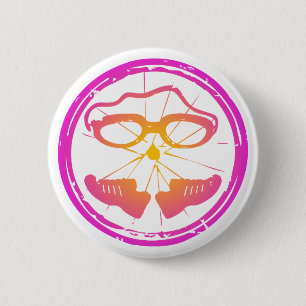 Lady Triathlon 6 Cm Round Badge