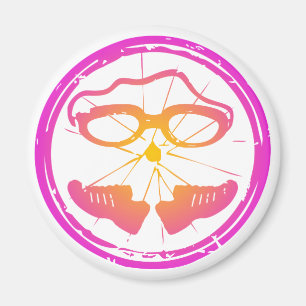 Lady Triathlon, woman triathlon Magnet