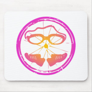 Lady Triathlon, woman triathlon Mouse Mat