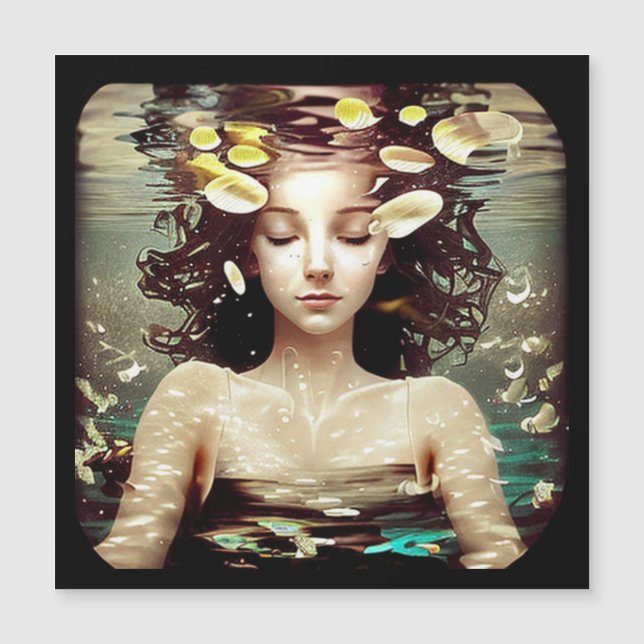 Lady Under Water, | AI Generated Artwork (Front)