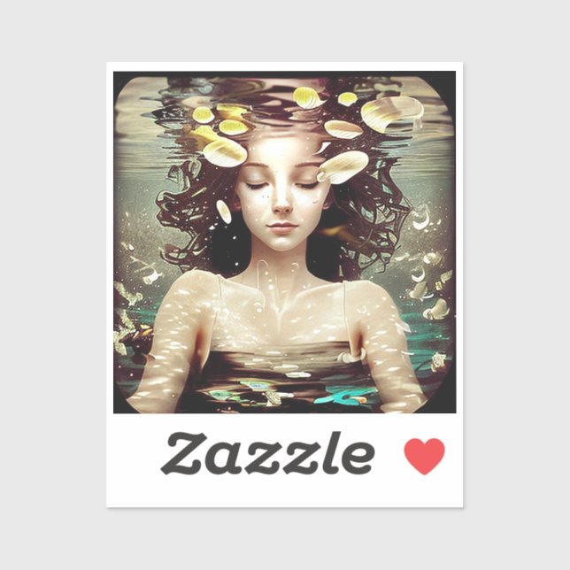 Lady Under Water, | AI Generated Artwork (Sheet)