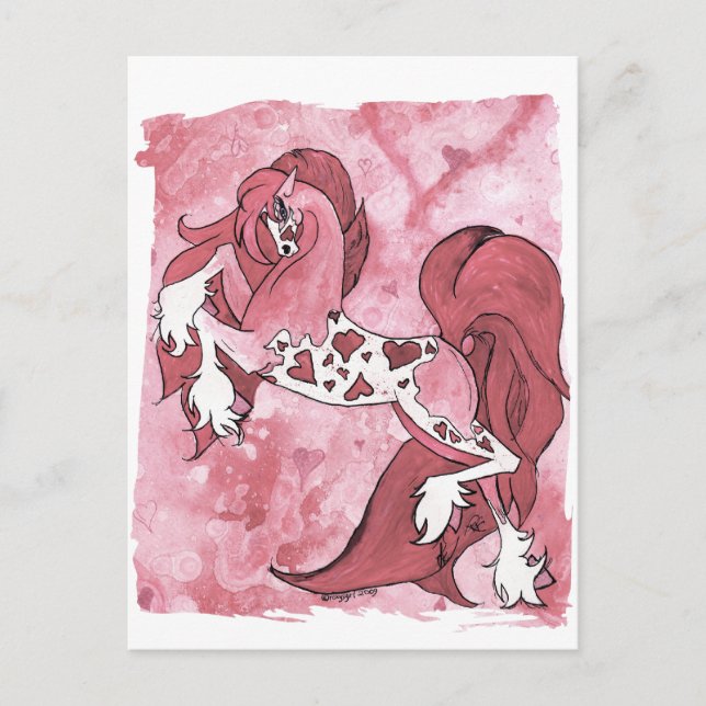 Lady Valentine Holiday Postcard (Front)